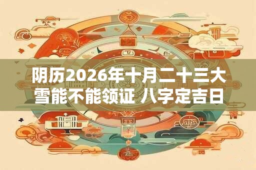 阴历2026年十月二十三大雪能不能领证 八字定吉日 阴历2026年十月二十三大雪能不能领证 八字定吉日