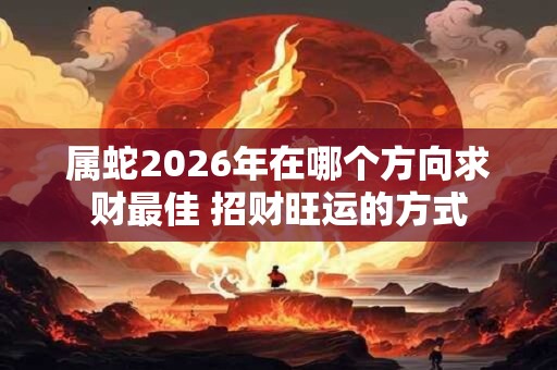 属蛇2026年在哪个方向求财最佳 招财旺运的方式