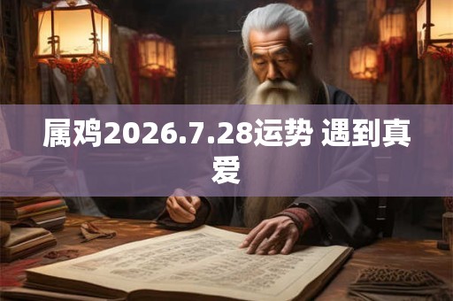属鸡2026.7.28运势 遇到真爱 属鸡2026.7.28运势 遇到真爱