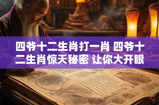 四爷十二生肖打一肖 四爷十二生肖惊天秘密 让你大开眼界! 四爷十二生肖打一肖 四爷十二生肖惊天秘密 让你大开眼界!