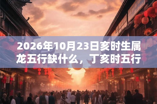 2026年10月23日亥时生属龙五行缺什么，丁亥时五行缺什么