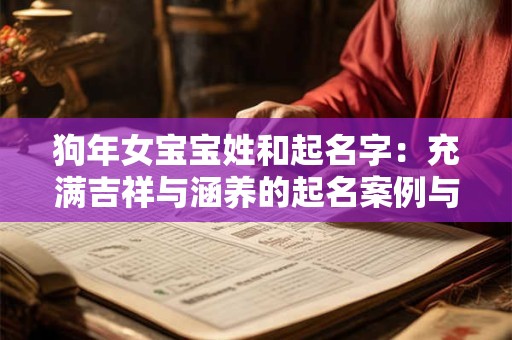 狗年女宝宝姓和起名字:充满吉祥与涵养的起名案例与技巧 狗年女宝宝姓和起名字:充满吉祥与涵养的起名案例与技巧