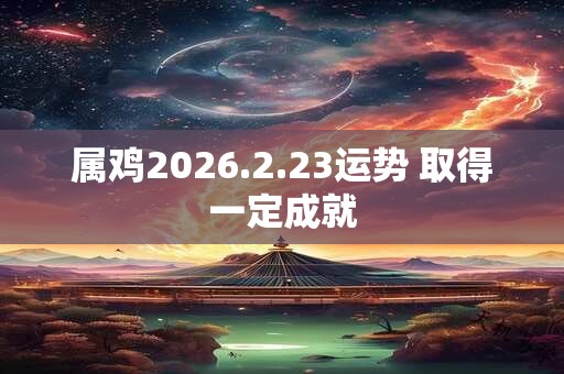属鸡2026.2.23运势 取得一定成就 属鸡2026.2.23运势 取得一定成就