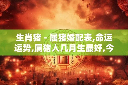 生肖猪 - 属猪婚配表,命运运势,属猪人几月生最好,今年多大 生肖猪 - 属猪婚配表,命运运势,属猪人几月生最好,今年多大