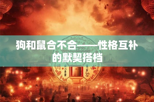 狗和鼠合不合——性格互补的默契搭档 狗和鼠合不合——性格互补的默契搭档