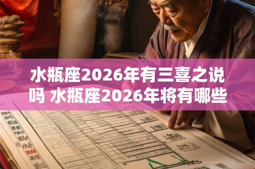 水瓶座2026年有三喜之说吗 水瓶座2026年将有哪些好事降临 水瓶座2026年有三喜之说吗 水瓶座2026年将有哪些好事降临