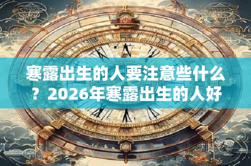 寒露出生的人要注意些什么?2026年寒露出生的人好吗? 寒露出生的人要注意些什么?2026年寒露出生的人好吗?