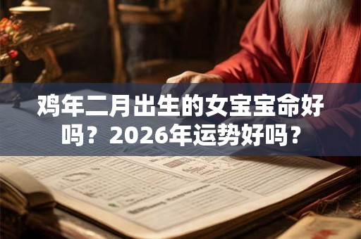 鸡年二月出生的女宝宝命好吗?2026年运势好吗? 鸡年二月出生的女宝宝命好吗?2026年运势好吗?