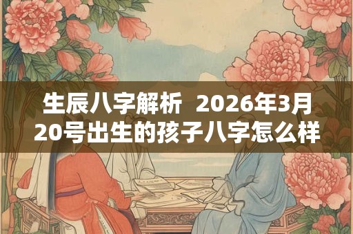 生辰八字解析  2026年3月20号出生的孩子八字怎么样