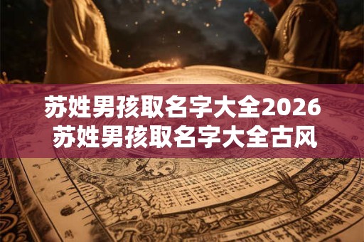 苏姓男孩取名字大全2026 苏姓男孩取名字大全古风起名网 苏姓男孩取名字大全2026 苏姓男孩取名字大全古风起名网