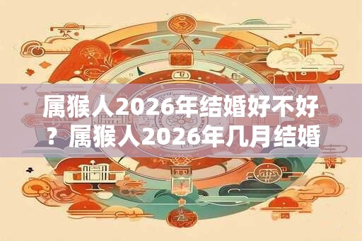 属猴人2026年结婚好不好?属猴人2026年几月结婚最好? 属猴人2026年结婚好不好?属猴人2026年几月结婚最好?