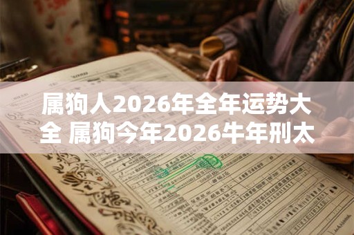 属狗人2026年全年运势大全 属狗今年2026牛年刑太岁命运如何 属狗人2026年全年运势大全 属狗今年2026牛年刑太岁命运如何