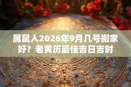 属鼠人2026年9月几号搬家好？老黄历最佳吉日吉时