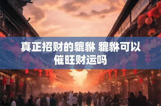 真正招财的貔貅 貔貅可以催旺财运吗