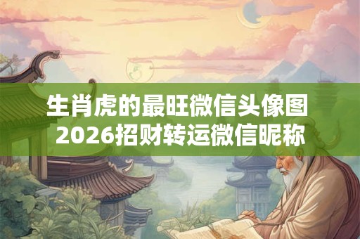 生肖虎的最旺微信头像图 2026招财转运微信昵称 生肖虎的最旺微信头像图 2026招财转运微信昵称