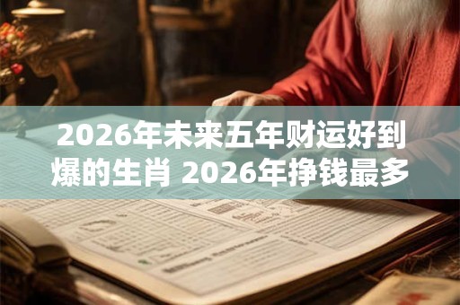 2026年未来五年财运好到爆的生肖 2026年挣钱最多的生肖 2026年未来五年财运好到爆的生肖 2026年挣钱最多的生肖