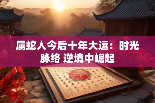 属蛇人今后十年大运:时光脉络 逆境中崛起 属蛇人今后十年大运:时光脉络 逆境中崛起