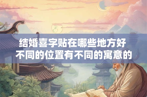 结婚喜字贴在哪些地方好 不同的位置有不同的寓意的