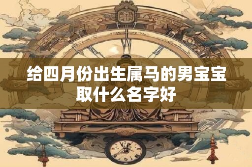 给四月份出生属马的男宝宝取什么名字好 给四月份出生属马的男宝宝取什么名字好