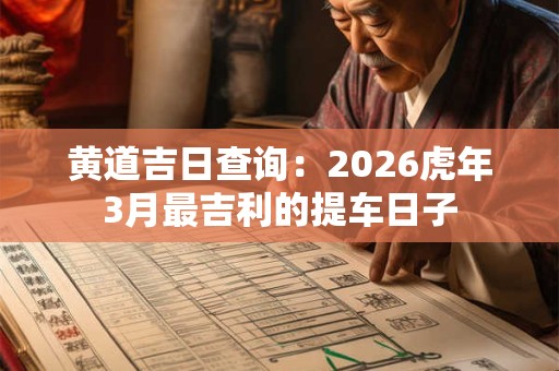 黄道吉日查询：2026虎年3月最吉利的提车日子