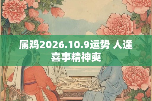 属鸡2026.10.9运势 人逢喜事精神爽 属鸡2026.10.9运势 人逢喜事精神爽