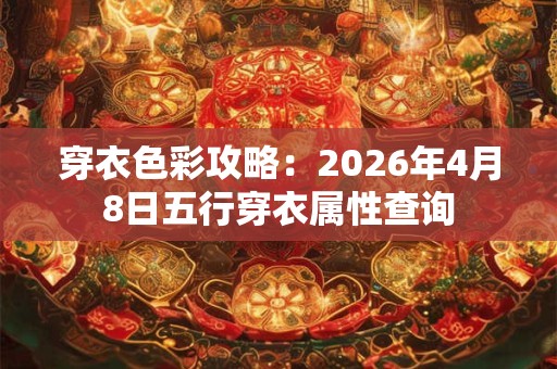 穿衣色彩攻略：2026年4月8日五行穿衣属性查询