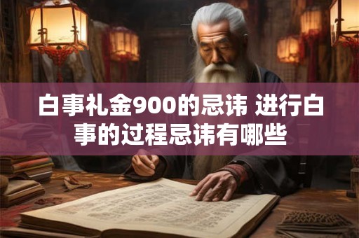 白事礼金900的忌讳 进行白事的过程忌讳有哪些 白事礼金900的忌讳 进行白事的过程忌讳有哪些