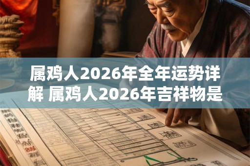 属鸡人2026年全年运势详解 属鸡人2026年吉祥物是什么 属鸡人2026年全年运势详解 属鸡人2026年吉祥物是什么