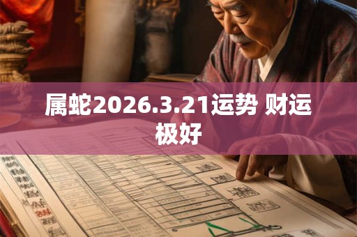 属蛇2026.3.21运势 财运极好 属蛇2026.3.21运势 财运极好