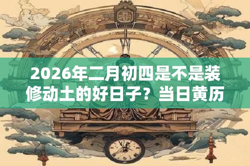 2026年二月初四是不是装修动土的好日子？当日黄历查询