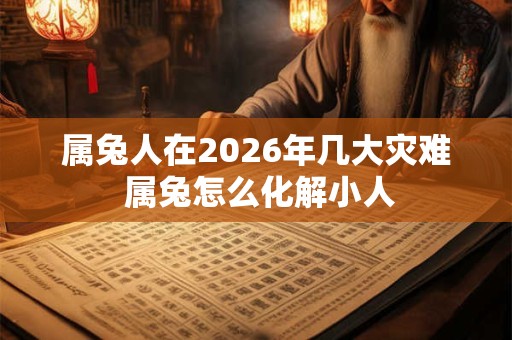 属兔人在2026年几大灾难 属兔怎么化解小人