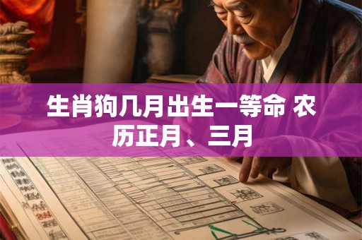 生肖狗几月出生一等命 农历正月、三月 生肖狗几月出生一等命 农历正月、三月