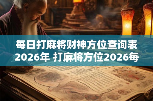 每日打麻将财神方位查询表2026年 打麻将方位2026每天财神方位 每日打麻将财神方位查询表2026年 打麻将方位2026每天财神方位