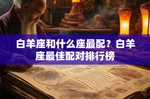 白羊座和什么座最配？白羊座最佳配对排行榜