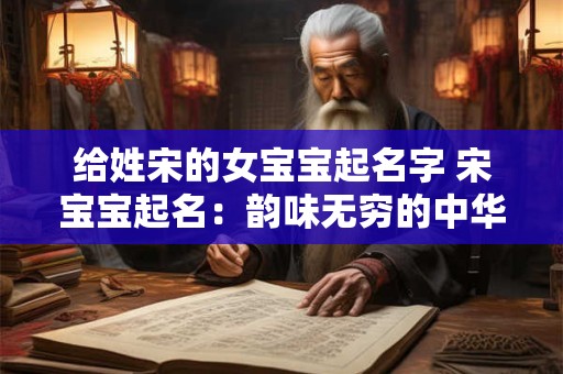 给姓宋的女宝宝起名字 宋宝宝起名:韵味无穷的中华文化之旅 给姓宋的女宝宝起名字 宋宝宝起名:韵味无穷的中华文化之旅