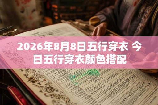 2026年8月8日五行穿衣 今日五行穿衣颜色搭配 2026年8月8日五行穿衣 今日五行穿衣颜色搭配