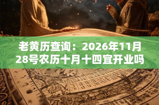 老黄历查询:2026年11月28号农历十月十四宜开业吗 老黄历查询:2026年11月28号农历十月十四宜开业吗