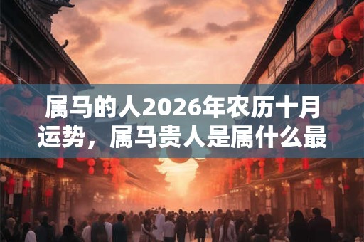 属马的人2026年农历十月运势,属马贵人是属什么最好? 属马的人2026年农历十月运势,属马贵人是属什么最好?