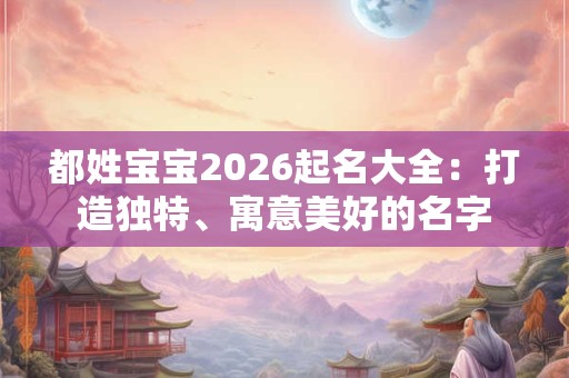 都姓宝宝2026起名大全:打造独特、寓意美好的名字 都姓宝宝2026起名大全:打造独特、寓意美好的名字
