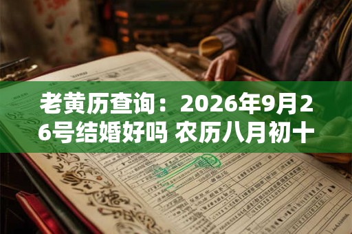 老黄历查询:2026年9月26号结婚好吗 农历八月初十日子怎么样 老黄历查询:2026年9月26号结婚好吗 农历八月初十日子怎么样