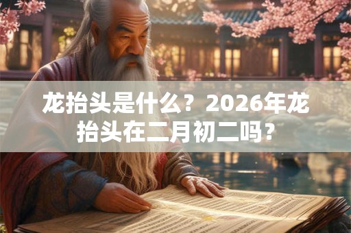 龙抬头是什么?2026年龙抬头在二月初二吗? 龙抬头是什么?2026年龙抬头在二月初二吗?