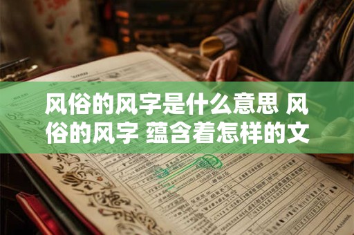 风俗的风字是什么意思 风俗的风字 蕴含着怎样的文化内涵 风俗的风字是什么意思 风俗的风字 蕴含着怎样的文化内涵