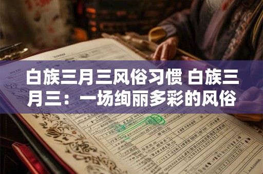 白族三月三风俗习惯 白族三月三:一场绚丽多彩的风俗盛宴 白族三月三风俗习惯 白族三月三:一场绚丽多彩的风俗盛宴
