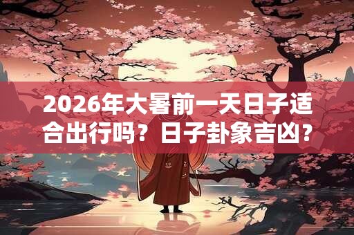 2026年大暑前一天日子适合出行吗?日子卦象吉凶? 2026年大暑前一天日子适合出行吗?日子卦象吉凶?