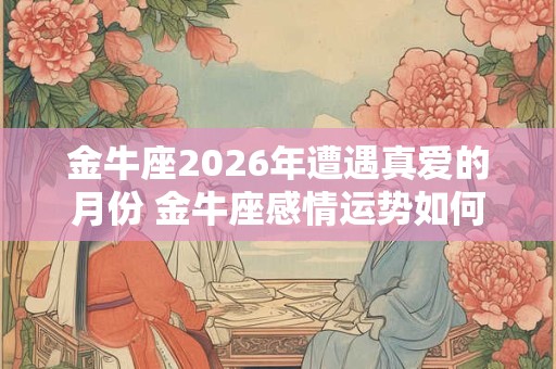 金牛座2026年遭遇真爱的月份 金牛座感情运势如何 金牛座2026年遭遇真爱的月份 金牛座感情运势如何