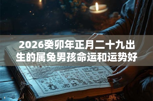 2026癸卯年正月二十九出生的属兔男孩命运和运势好吗？