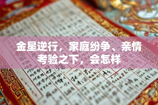 金星逆行，家庭纷争、亲情考验之下，会怎样