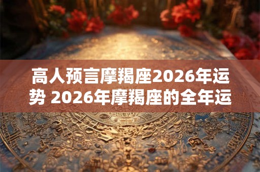 高人预言摩羯座2026年运势 2026年摩羯座的全年运势详解
