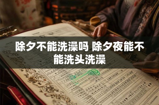 除夕不能洗澡吗 除夕夜能不能洗头洗澡 除夕不能洗澡吗 除夕夜能不能洗头洗澡