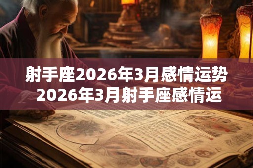射手座2026年3月感情运势 2026年3月射手座感情运程详解 射手座2026年3月感情运势 2026年3月射手座感情运程详解